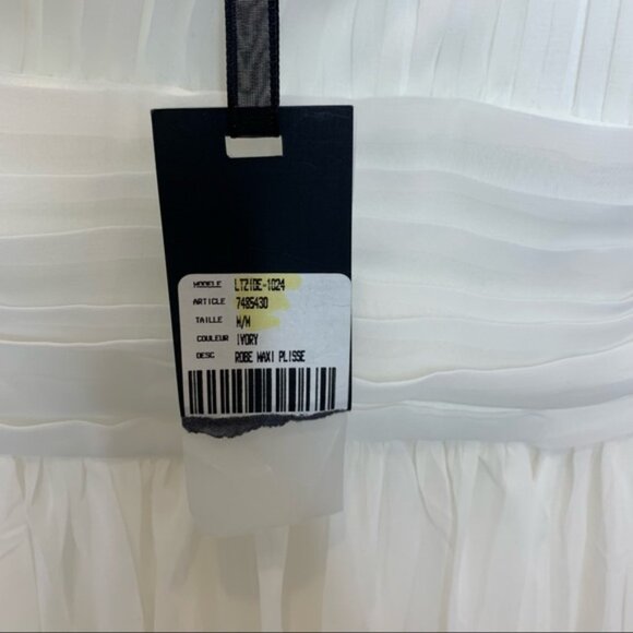 Bedo Noir Ivory Beaded One Strap Flowy Maxi Dress - Picture 4 of 6